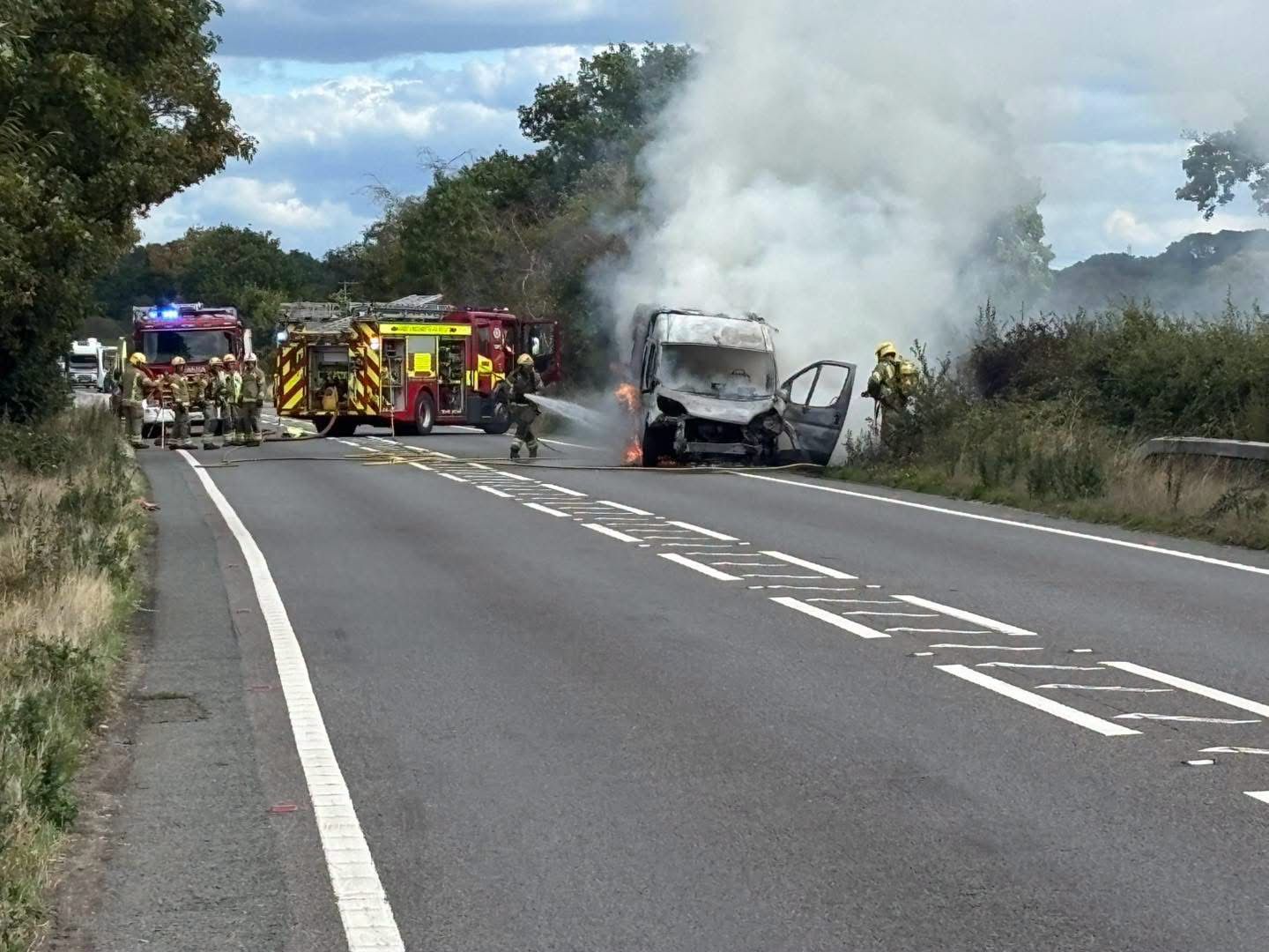 Police seek man after A31 van collision